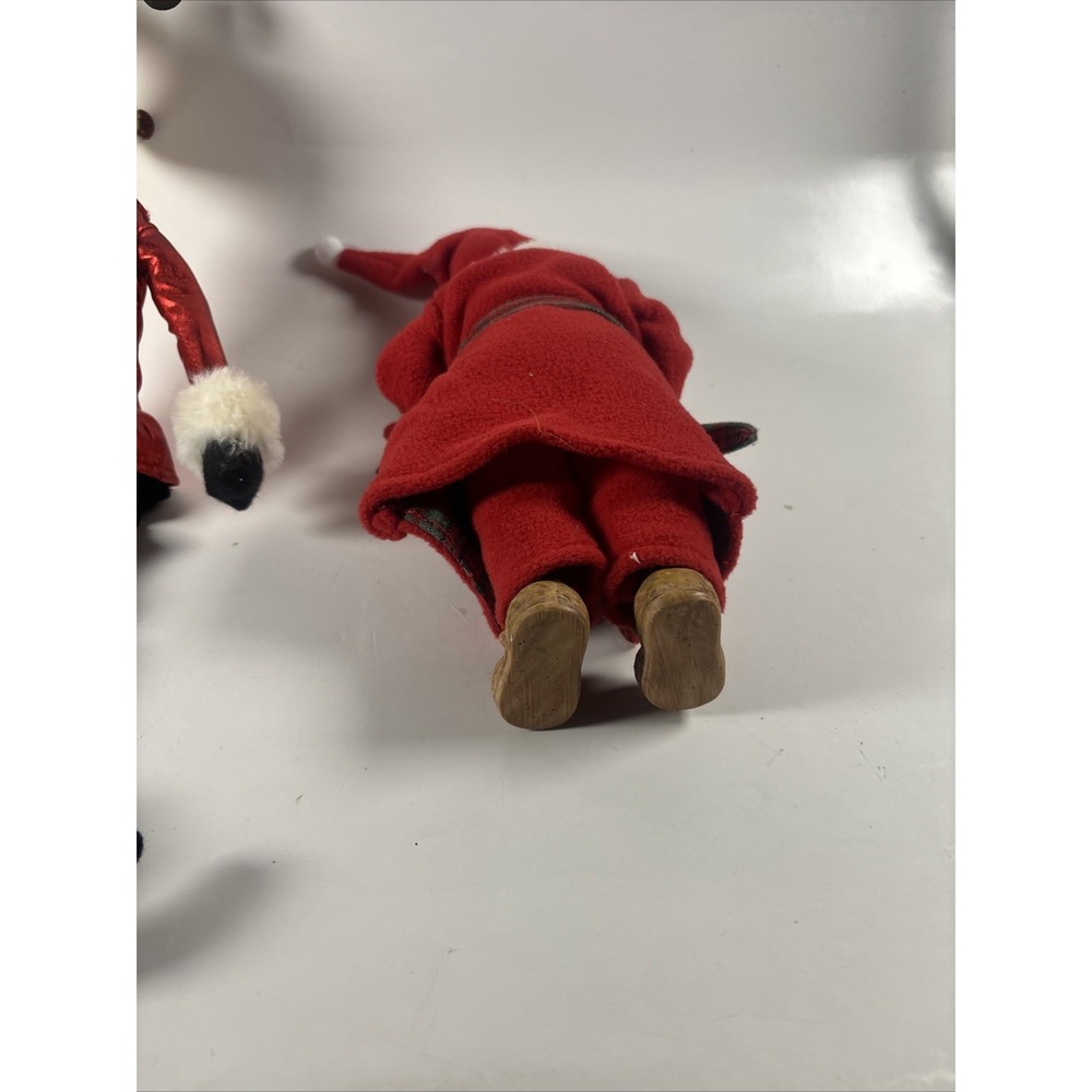 Christmas Shelf Sitter Reindeer & Santa Figurines Holiday Decor Plush Lot - Picture 9 of 11